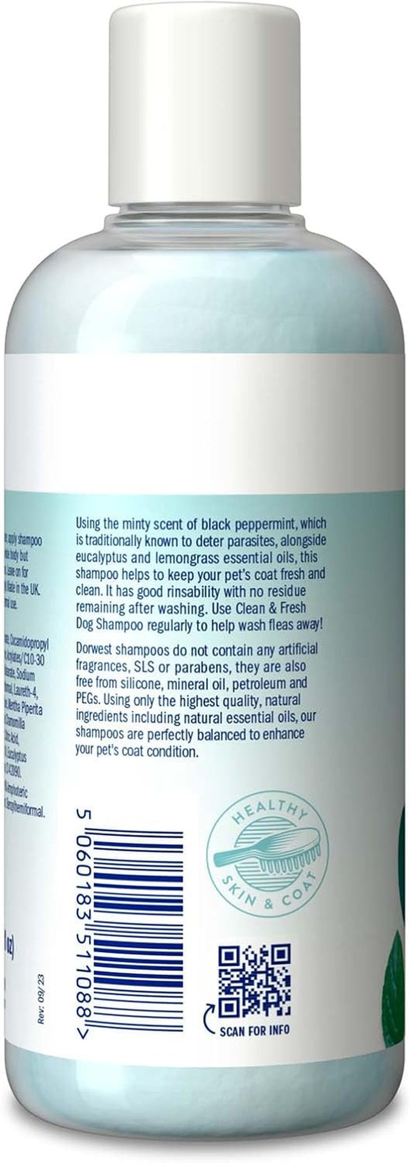DORWEST Clean & Fresh Shampoo for Dogs, 250Ml, All-Natural Pet Shampoo – Sensiti
