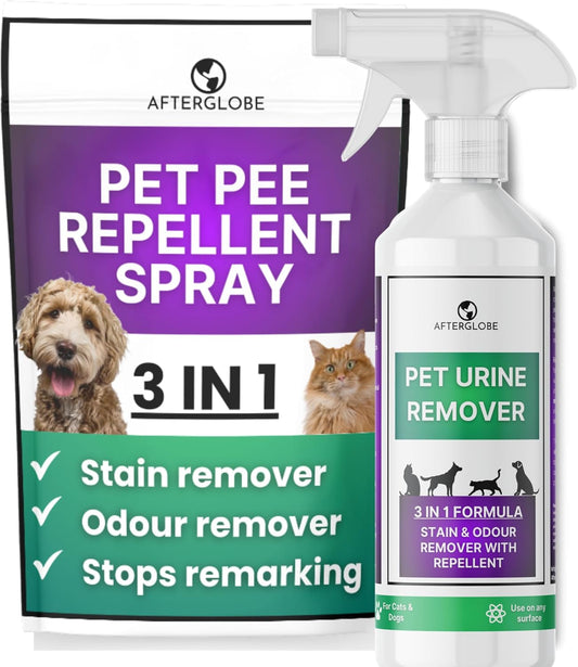 3-In-1 Pet Urine Enzyme Cleaner for Carpets, Furniture and Flooring, Removes Pee