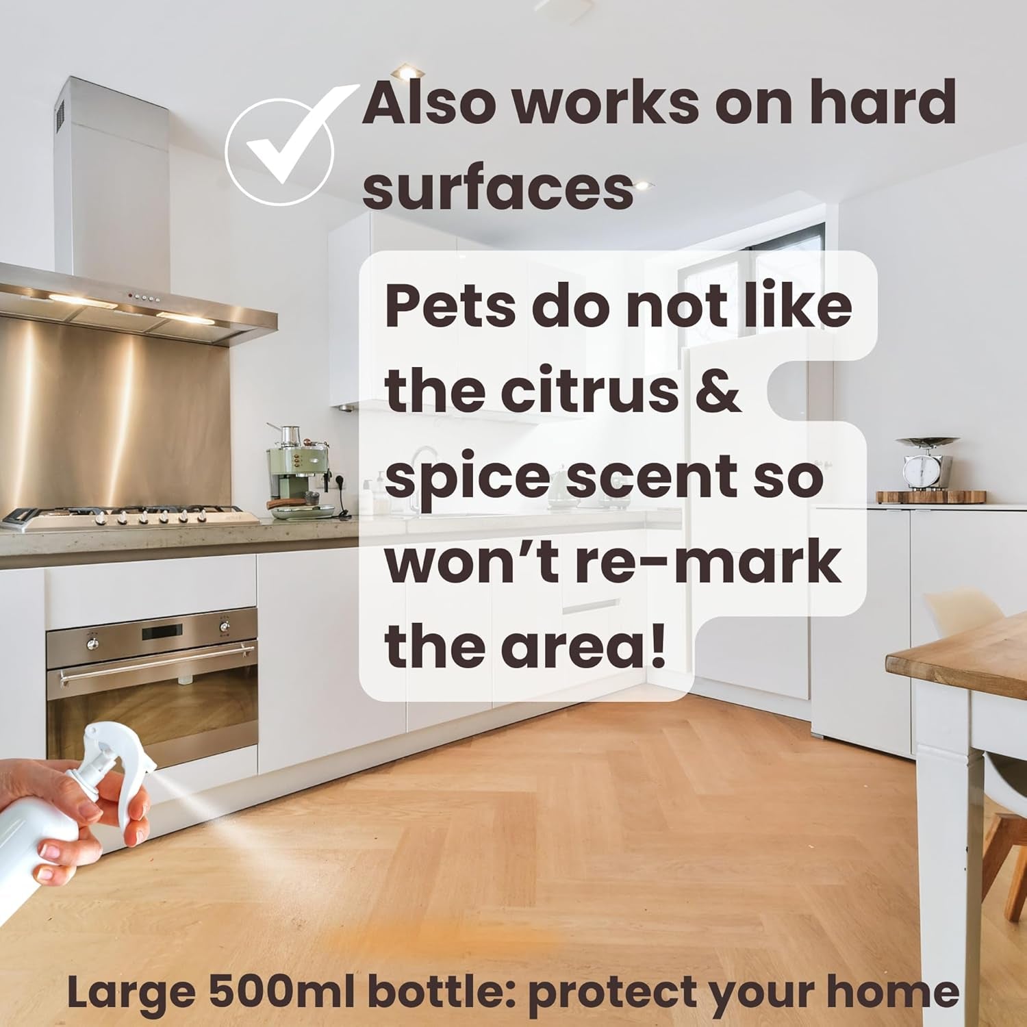 3-In-1 Pet Urine Enzyme Cleaner for Carpets, Furniture and Flooring, Removes Pee