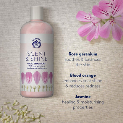 Dorwest Scent & Shine Dog Shampoo 500Ml, All-Natural Pet Shampoo ­– Hydrating, S