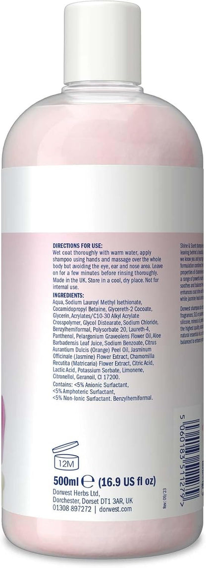 Dorwest Scent & Shine Dog Shampoo 500Ml, All-Natural Pet Shampoo ­– Hydrating, S
